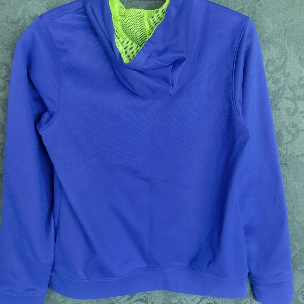 Under Armour Royal Blue Hoodie with Lime Accents - Picture 3 of 3